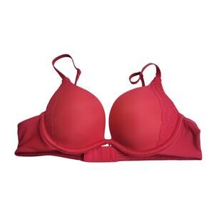 Maidenform Underwire Push Up Bra One Fab Fit Pink Orange Full Coverage Size 34A